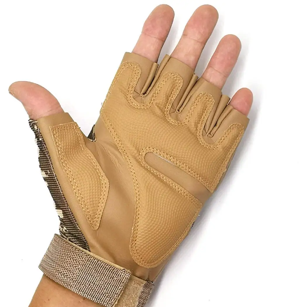 Зеленые наружные спортивные перчатки тактические черные перчатки на половину пальцев прочные унисекс камуфляжные хаки перчатки на