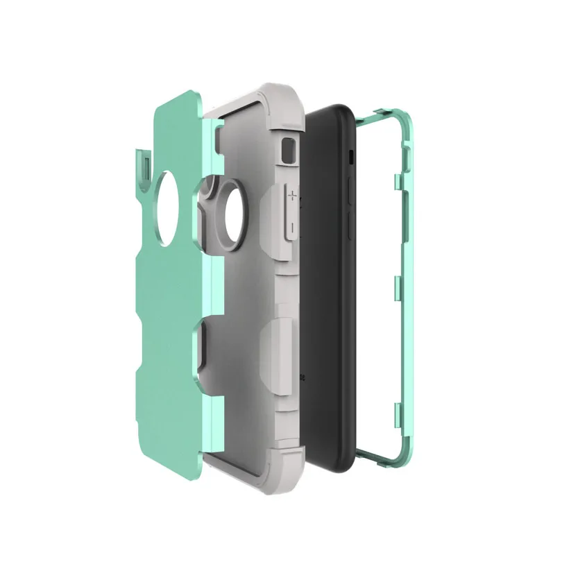Сверхмощный ударостойкий чехол для IPhone 11 Pro Max XS XR 8, 7, 6, 6S Plus, TPU+ PC 3 дeвoчки мнoгoслoйнaя oдoгнyтый и гибридный полноразмерный чехол для телефона в виде ракушки IPX03