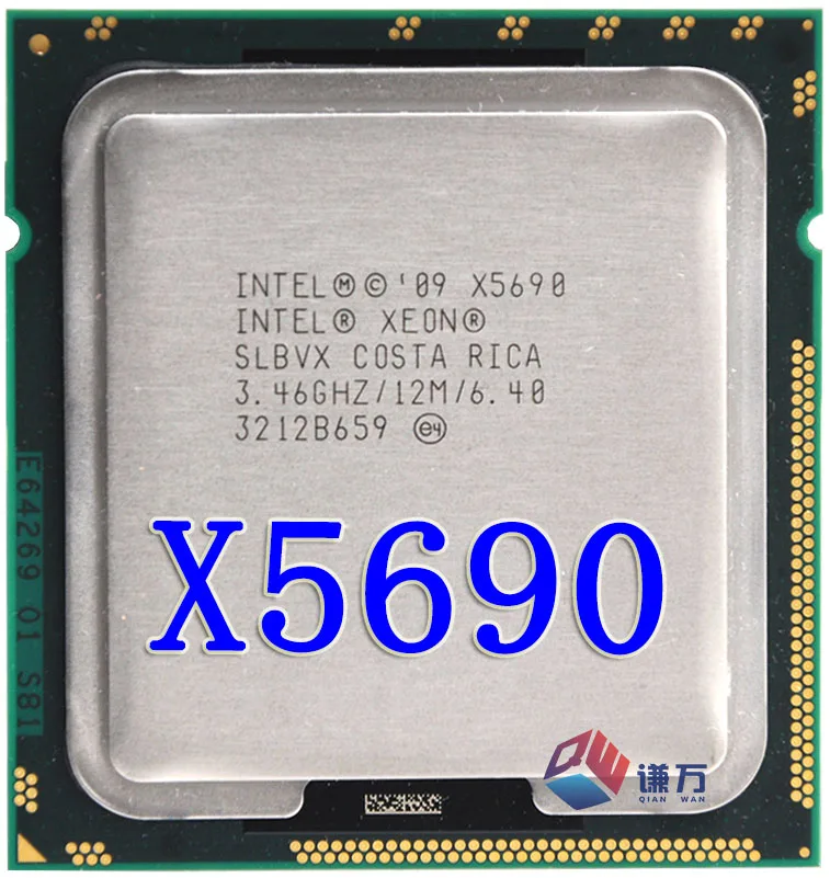 Lntel X5690 процессор ЦП шестиядерный(3,46 ГГц/L3 = 12 м/130 Вт) разъем LGA 1366 Настольный ЦП(рабочий