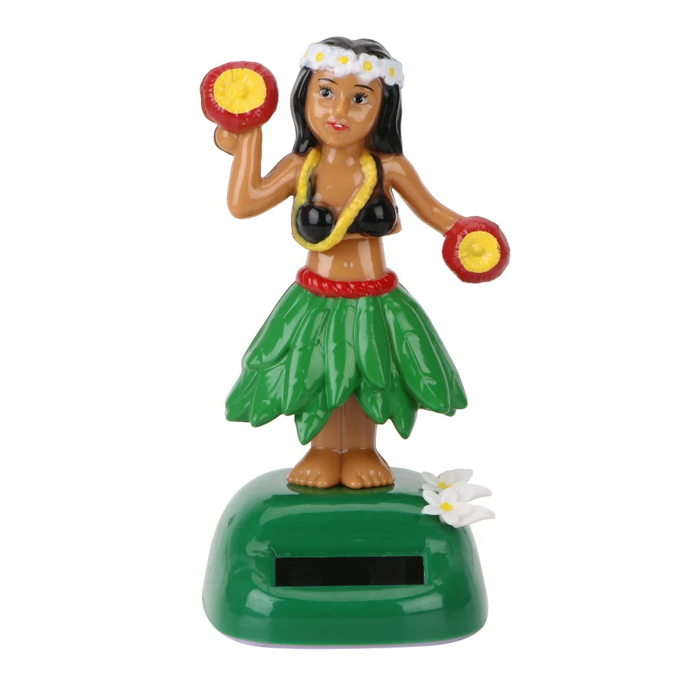 Украшение для автомобиля YOSOLO Hawaii Girl на солнечных батареях, качающаяся голова, игрушка для автомобиля, декомпрессия интерьера, украшение для автомобиля