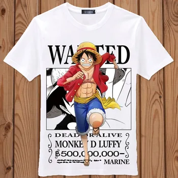 

[XHTWCY] One Piece T-Shirt Fashion Men Women Clothes Anime Short Sleeve Cotton T Shirt Luffy Cosplay Tshirt Top