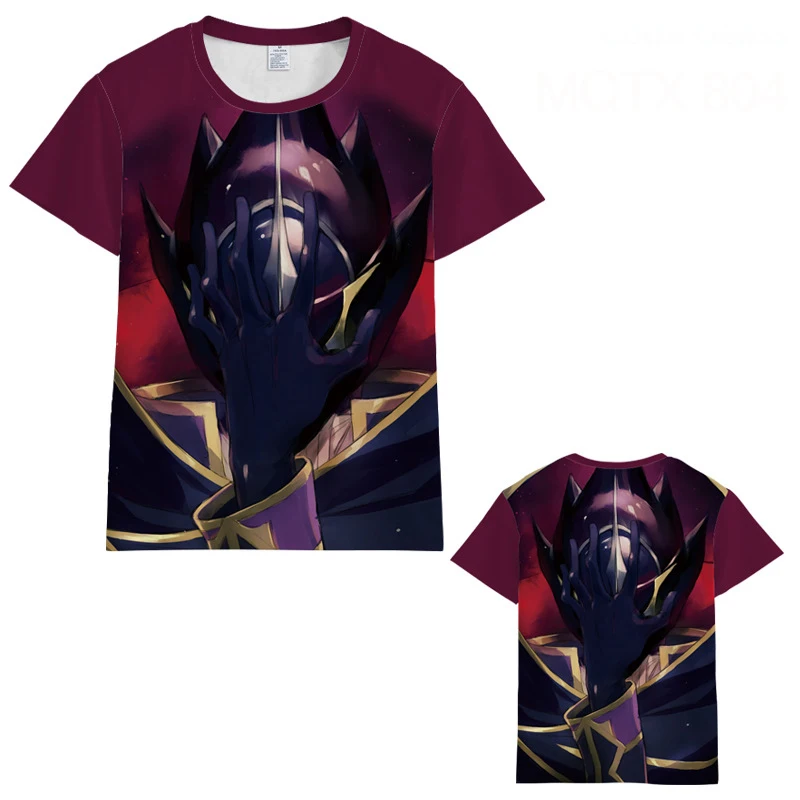 2 Code Geass Лелуш Восстания C.C. Lelouch Lamperouge 3D печатная Футболка косплей костюм мужской женская Повседневная футболка футболки - Цвет: 2