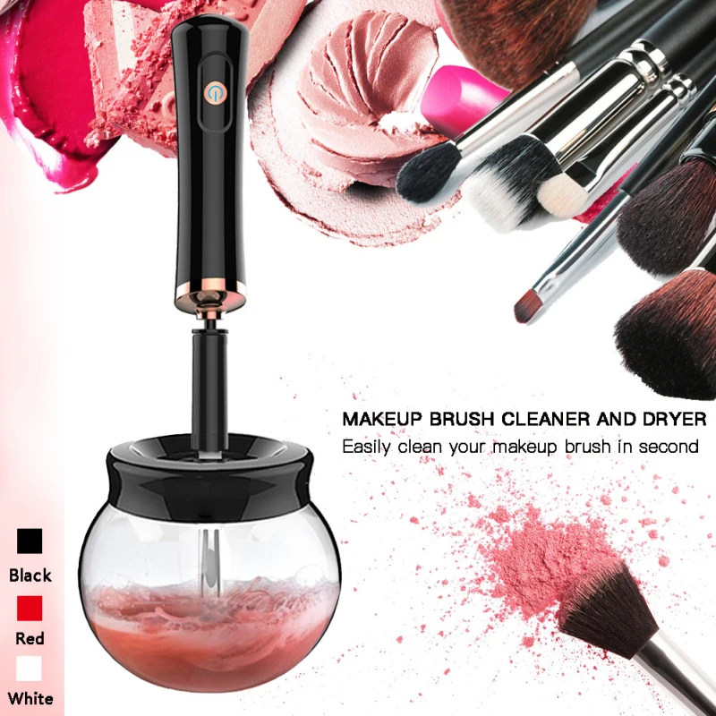 10 Seconds Convenient Electric Wash Makeup Brush Dryer Cleaner Device Make up Brushes Washing Cleanser Cleaning Machine Tool | Красота и