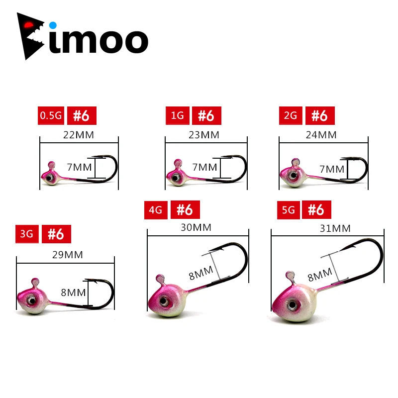 Bimoo 100 шт. мини крючок для ловли нахлыстом рыбы без воротника джиг крючки