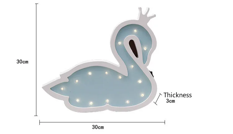 Прекрасного лебедя Деревянный моделирование лампы в качестве подарка для девочек фестиваль вечерние украшения освещения светодио дный