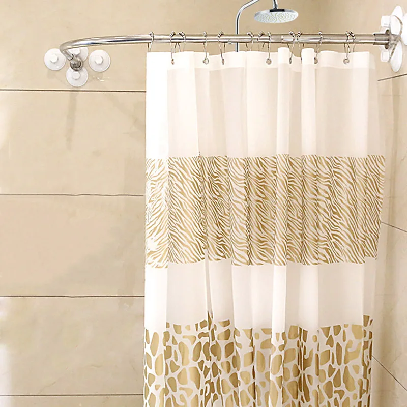Durable Bathroom Curtain Poles Thickened Stainless Steel Shower