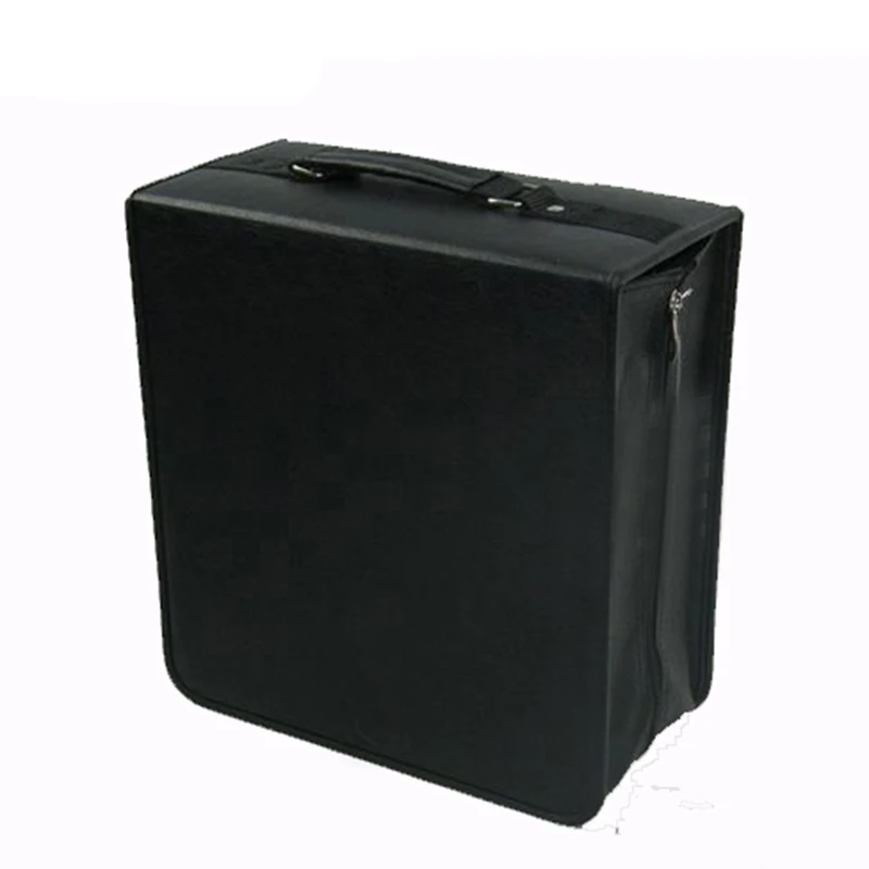 RACAHOO High Capacity Leather Business CD Box Thickening DVD Bag Carry Case Organizer Cover For Home Or Car Storage 400pcs CD4