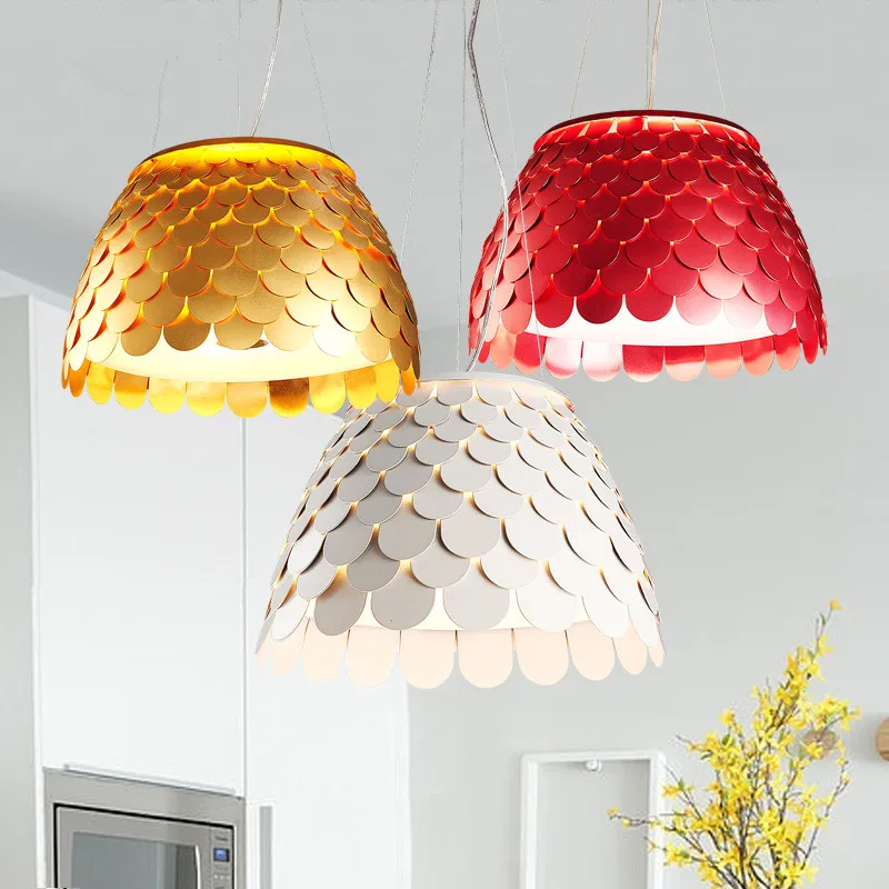 

Modern Metal Pendant Lights Colorful Lampshade Pendant Lamp Kitchen Hanging Lamp Light Fixture Lustre de Led ceilling luminaire