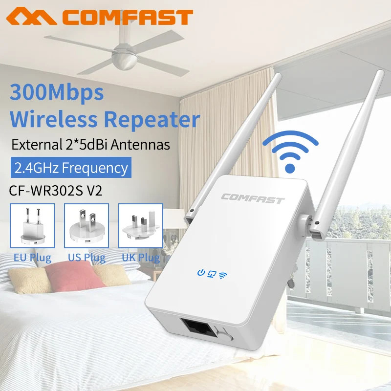 

10pc 300Mbps 2.4G Wireless WiFi Long Range extender Wifi Repeater 802.11b/g/n External 2*5dbi Antennas Wi-fi Amplifier Extender