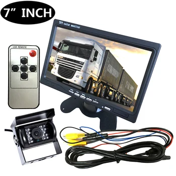 

12V/24V Car Bus 7 inch LCD Monitor Reversing Camera Kit with Remote Controller