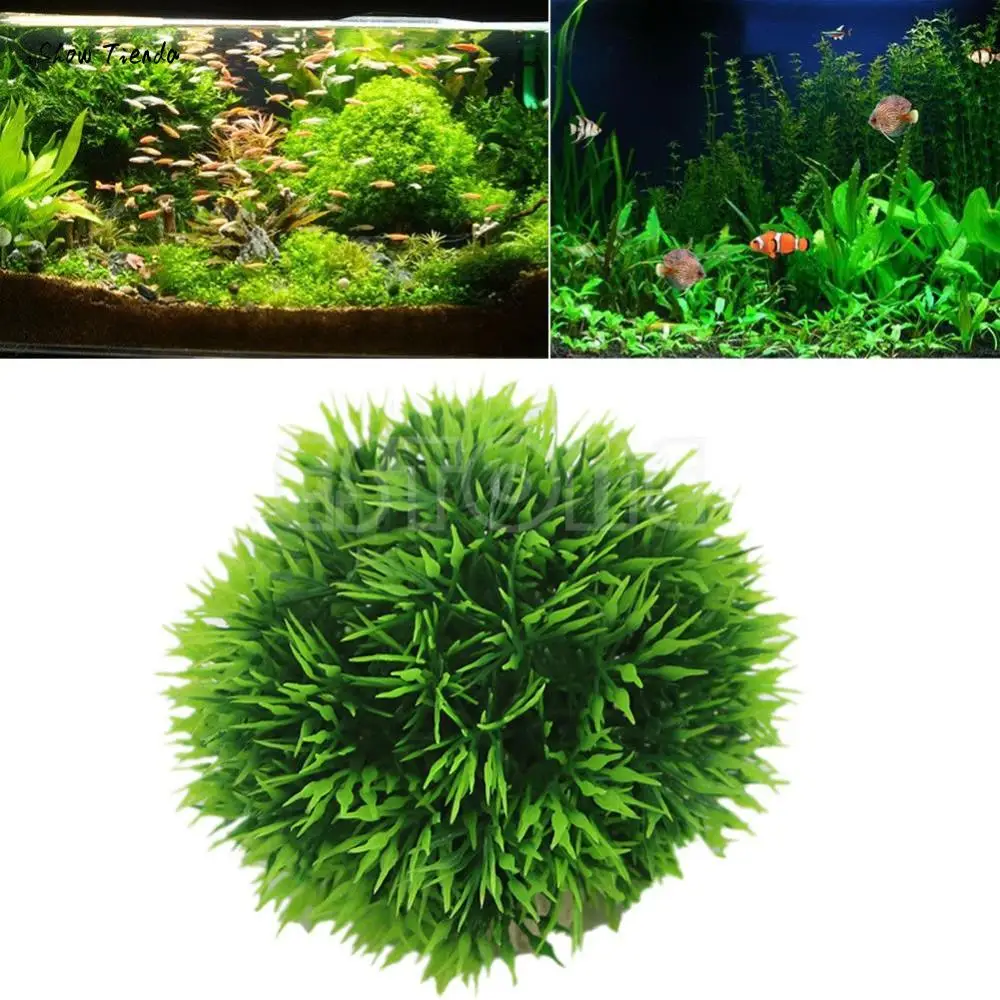 1PC 6 9cm Home Artificial Simulation plants Fish Tank Aquarium Lovely