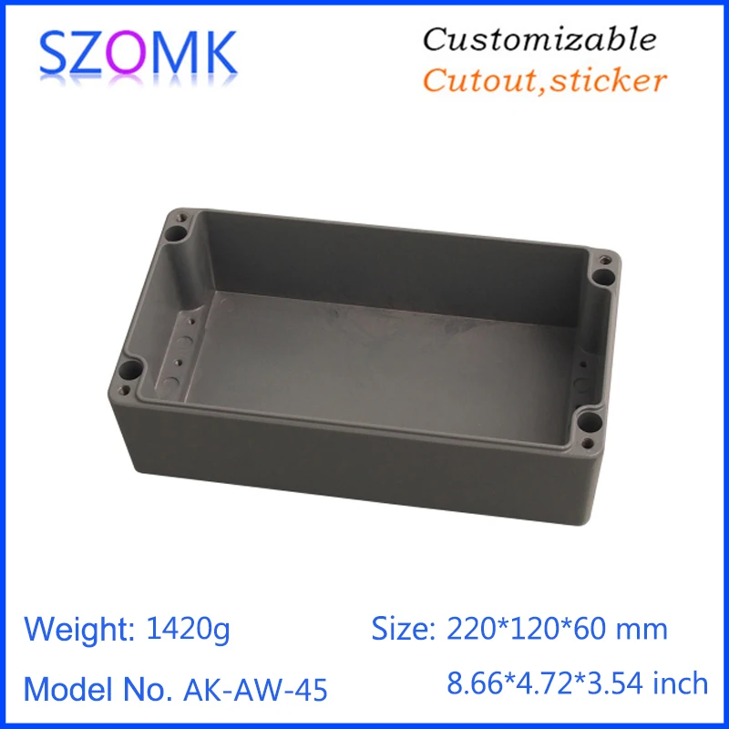 szomk IP66 die cast aluminum waterproof enclosure for electronics aluminum case waterproof equipment junction box (7)