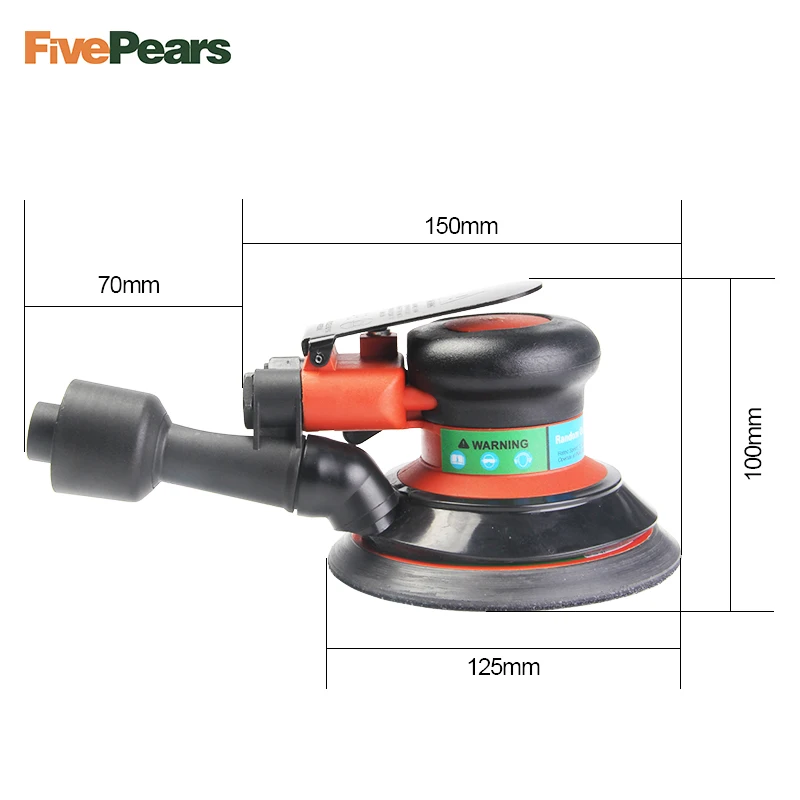  Fivepears low noise Air Random Orbital Sander lightweight Machine 5 Inch Circle Round Pad air Sande
