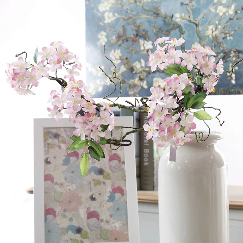 1pc Artificial Cherry Blossoms Short Tree Branches Sakura Cherry