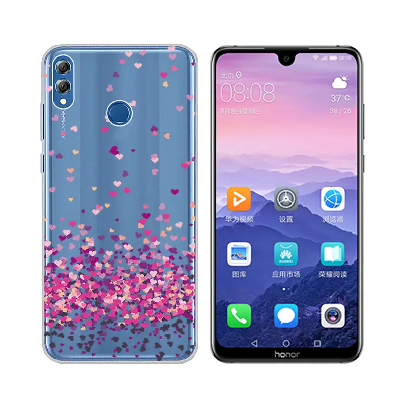 Arvin Silicone Fundas for Huawei Honor 8X Soft TPU Case for Huawei Honor 6X 4X 4A 5X V8 8 5C Painted Cover for Honor 8X Max Case (9)