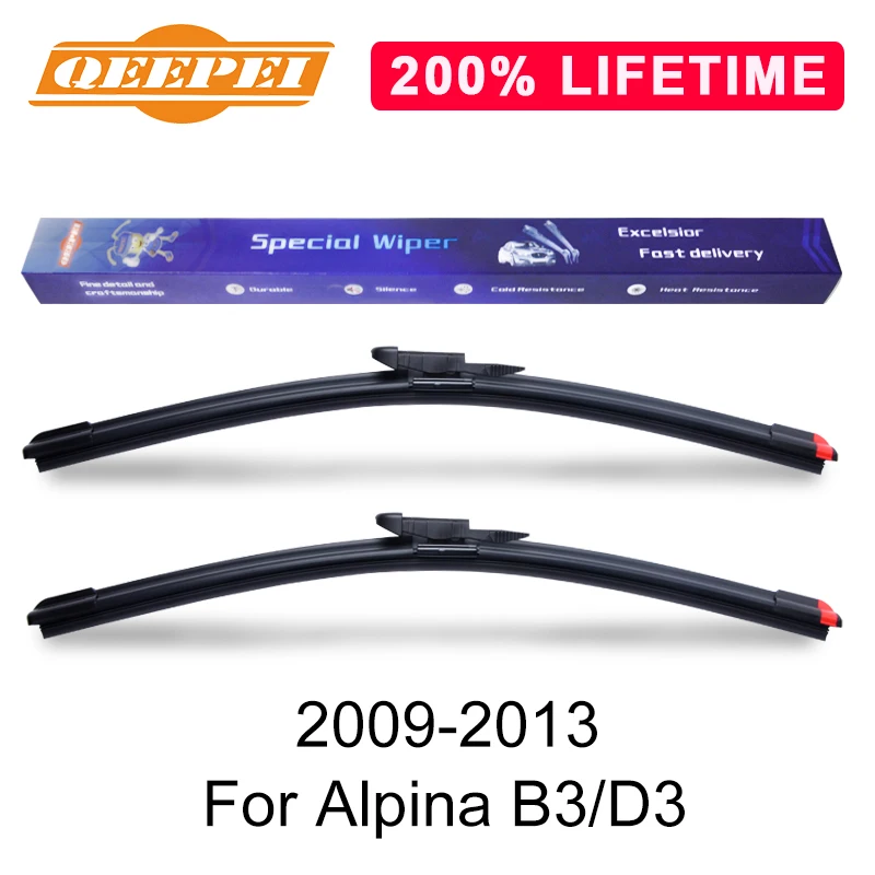 QEEPEI Замена стеклоочистителя для Alpina B3/D3 2009-2013 силиконовые резиновые Дворники для лобового стекла авто аксессуары
