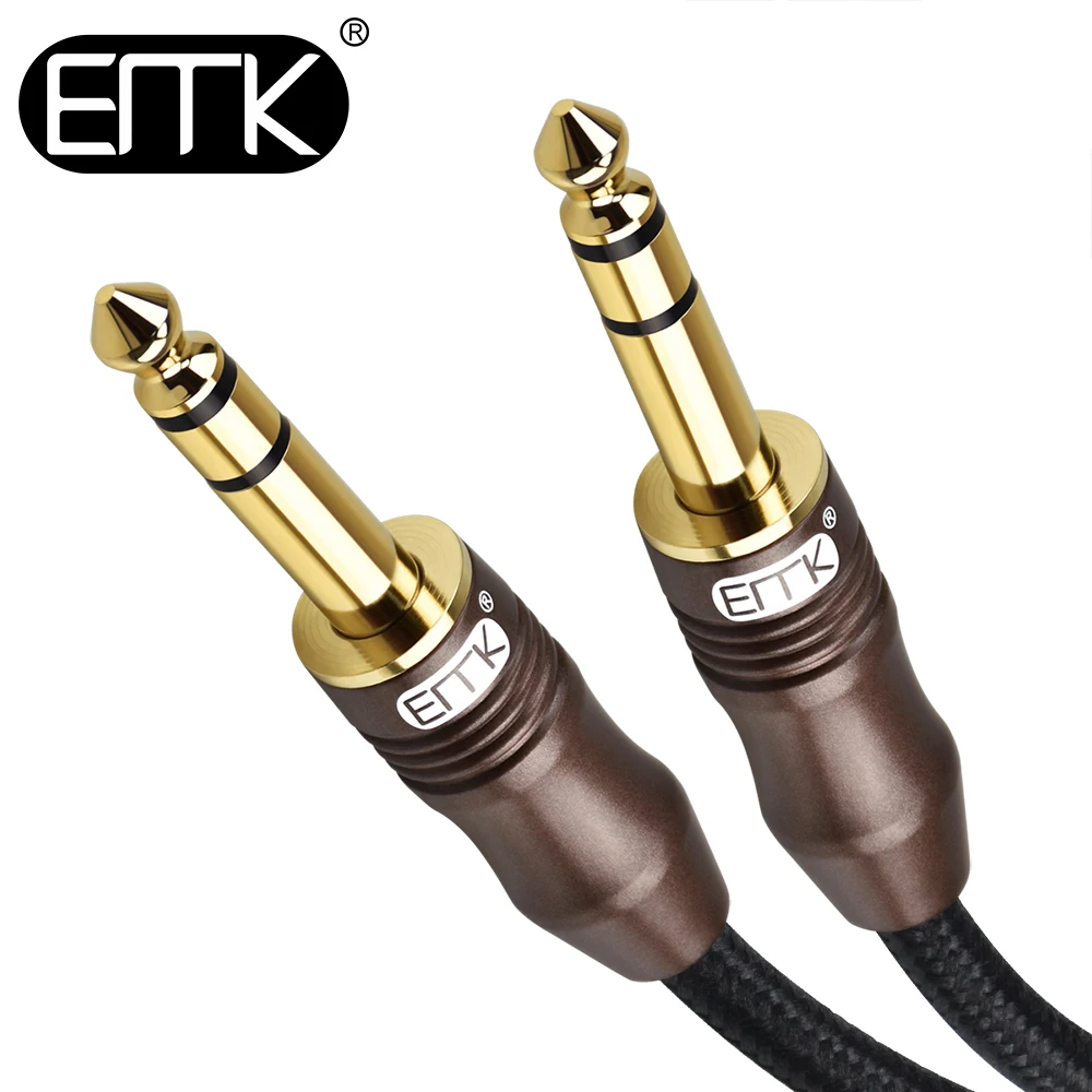 Emk 6.35 Millimetri Cavo 6.5 Cavo Audio 6.3 Dual Martinetti Maschio A Maschio 6.35 Audio Cavo 1M 3M 5M 10M 15M Stereo Per Chitarra Amplificatore Mixer