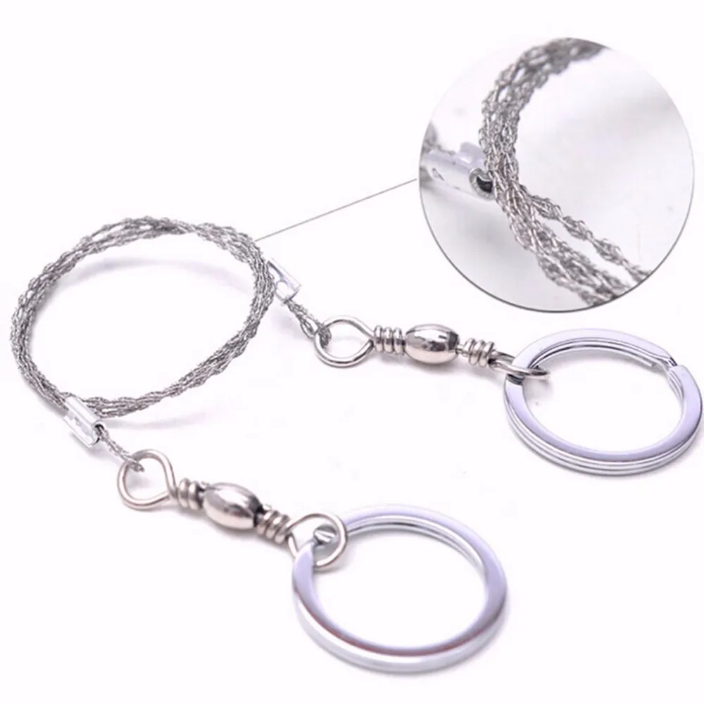 1 pcs سلك المنشار حبل المحمولة الطوارئ بقاء والعتاد أسلاك الفولاذ المنشار التخييم المشي لمسافات طويلة في الهواء الطلق أدوات EDC أداة الساخن بيع