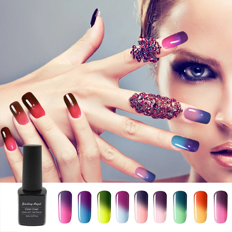 

Smiling Angel 8ml Perfect Chameleon Nail Gel Polish Temperature Thermal Color Change Easy Soak Off Long Lasting Gel Nail Polish