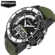 SANDA спортивные военные часы для мужчин лучший бренд класса люкс известный светодиодный цифровые часы мужские электронные цифровые часы Relogio Masculino