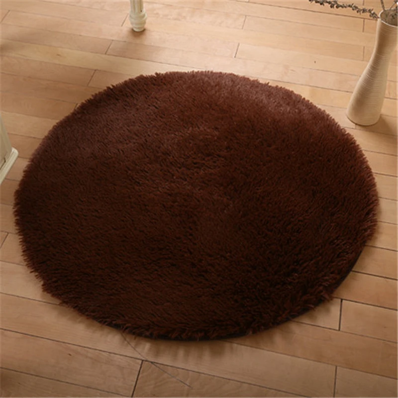Plush Round Carpets For Living Room Bedroom Anti-slip Swivel Chair Rug Kids Play Floor Rug And Carpets Bath Mat Doormat 80/100cm Plush Round Carpets For Living Room Bedroom Anti-slip Swivel Chair Rug Kids Play Floor Rug And Carpets Bath Mat Doormat 80/100cm