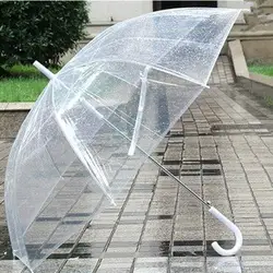 Прозрачный пластик ПВХ Автоматический Зонт Солнечный дождливый творческий зонтик много цветов
