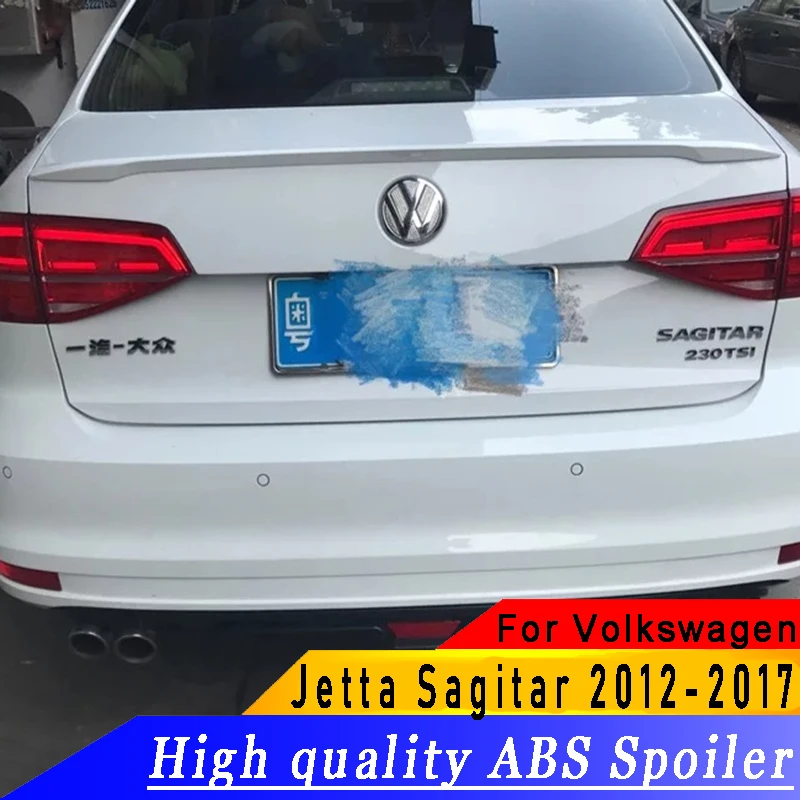 ABS high quality spoiler primer or DIY color rear wing For Volkswagen jetta Sagitar 2012-2017 year | Автомобили и мотоциклы