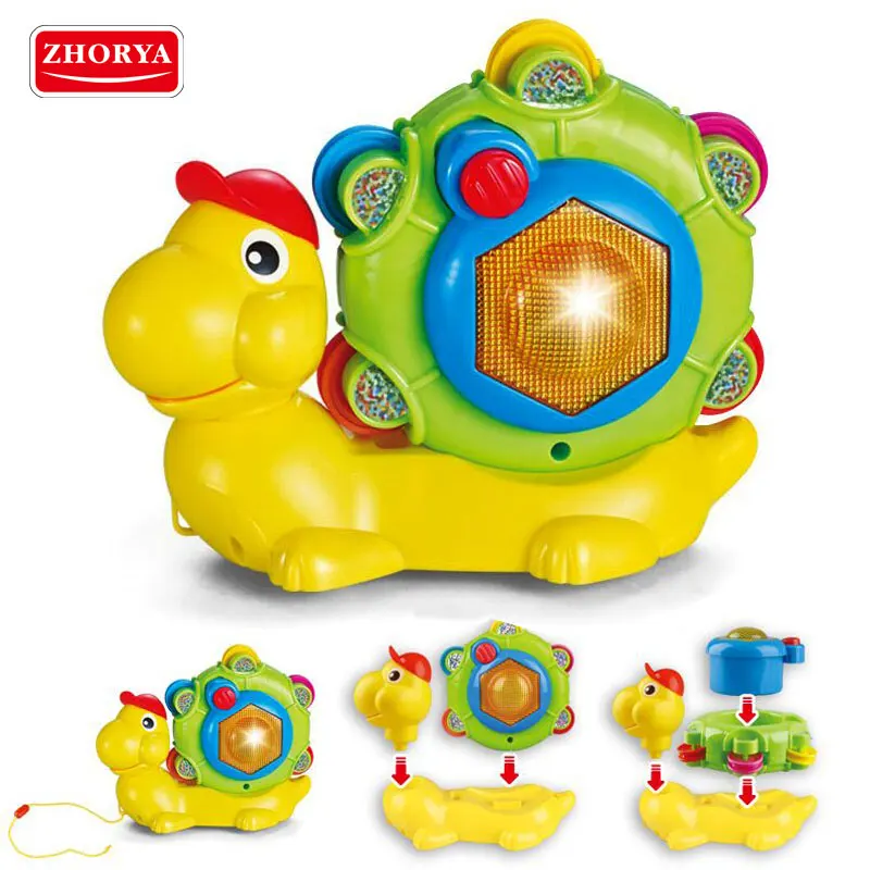 

Zhorya toys Music snail toys Drum beat with music Lovely styling Pull toys DIY Educational toys for kids Holiday gifts