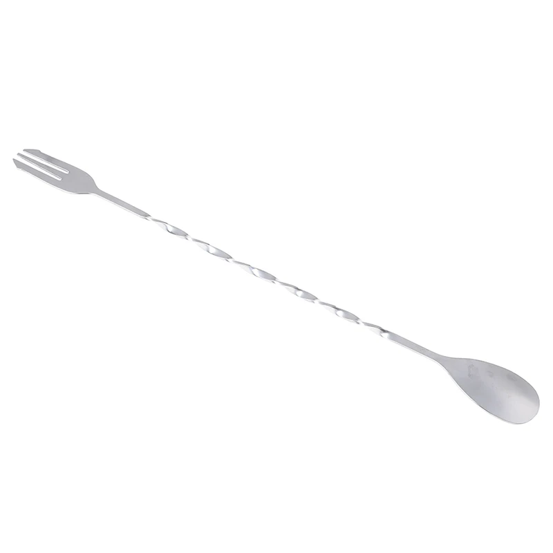 Kitchen Tools NEW Cocktail Pick Swizzle Sticks Stirrer Bar Spoon Mixing Fork Drink Muddlers Bartender