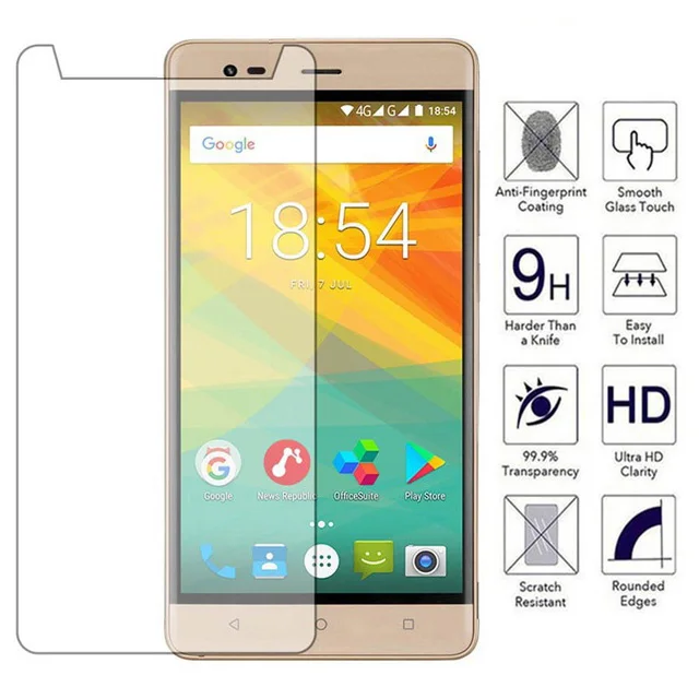 

2Pcs/lot For Prestigio Grace R5 5.5" Front Tempered Glass Screen Protector 2.5D 9H Safety Protective Glass On PSP5552 Duo