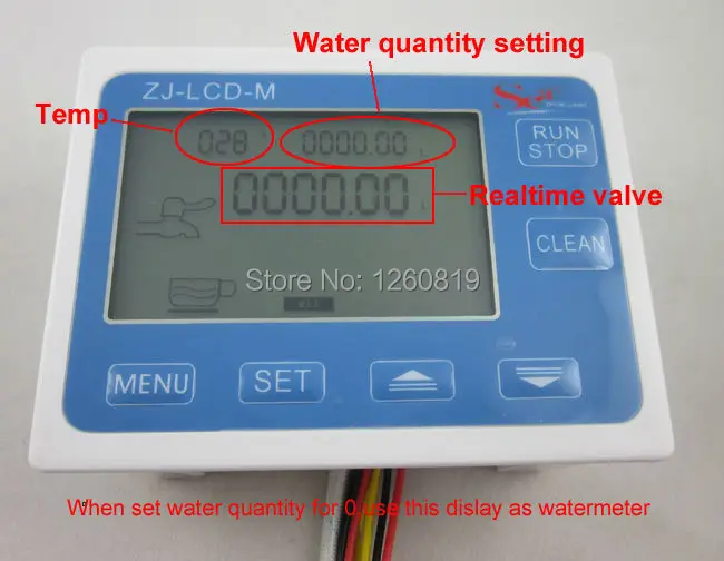 G" поток воды Управление ЖК-дисплей Дисплей+ потока Сенсор метр+ электромагнитный клапан+ Температура Сенсор