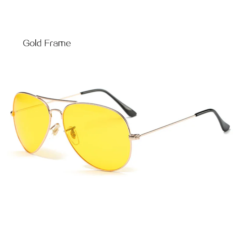 YOOSKE очки ночного видения, солнцезащитные очки для женщин и мужчин, спортивные солнцезащитные очки для ночного вождения, Классические Антибликовые Защитные очки для глаз UV4000 - Цвет линз: Gold