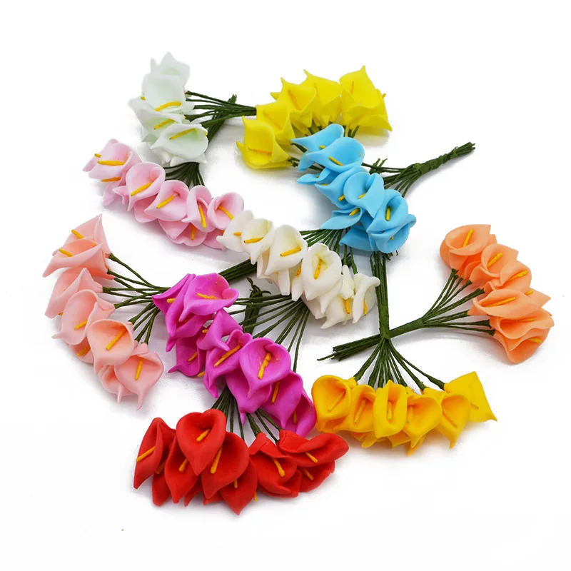 12/72/144P 10 Colors Artificial Real Calla Flowers Wedding Bride Flowers Bouquet of Flowers Noble Artificial Flower Home Decor 7