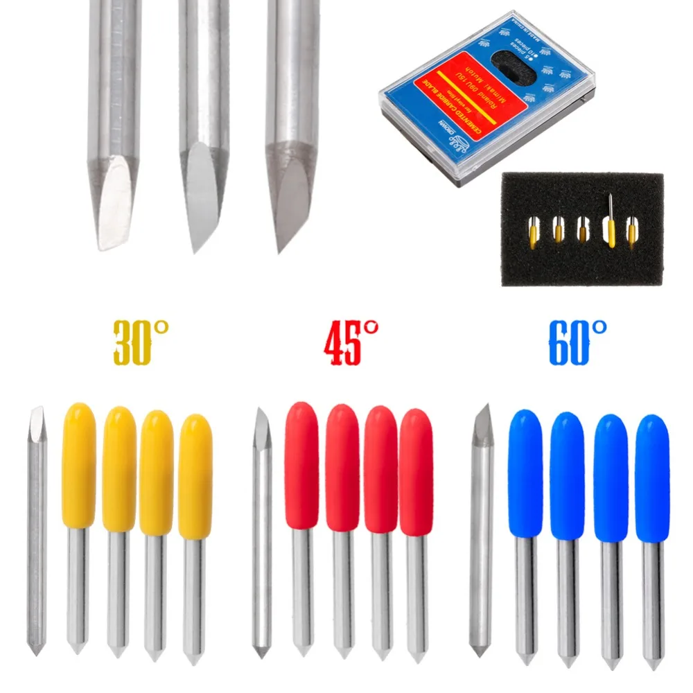 

5Pcs 30 45 60 Degree Blade Cutting Plotter For Mimaki Vinyl Cutter Blade Set