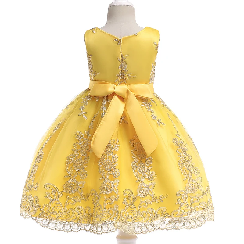 Платья с цветочным узором для девочек Детская праздничная одежда бальное платье для девочек платье принцессы для первого причастия костюм-пачка для малышей L9028