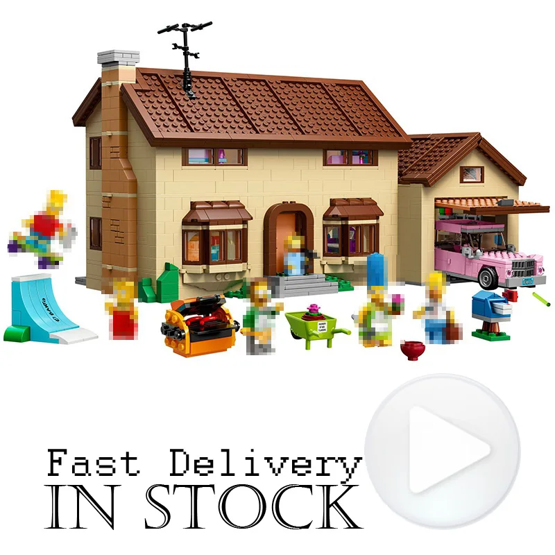 LEPIN 16005 The Simpsons House Classic Movie Building Blocks Bricks Toys For kids brinquedos 2575PCS Compatible legoINGly 71006