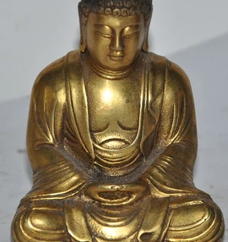 

chinese tibet buddha temple bronze gilt seat sakyamuni Tathagata Buddha statue