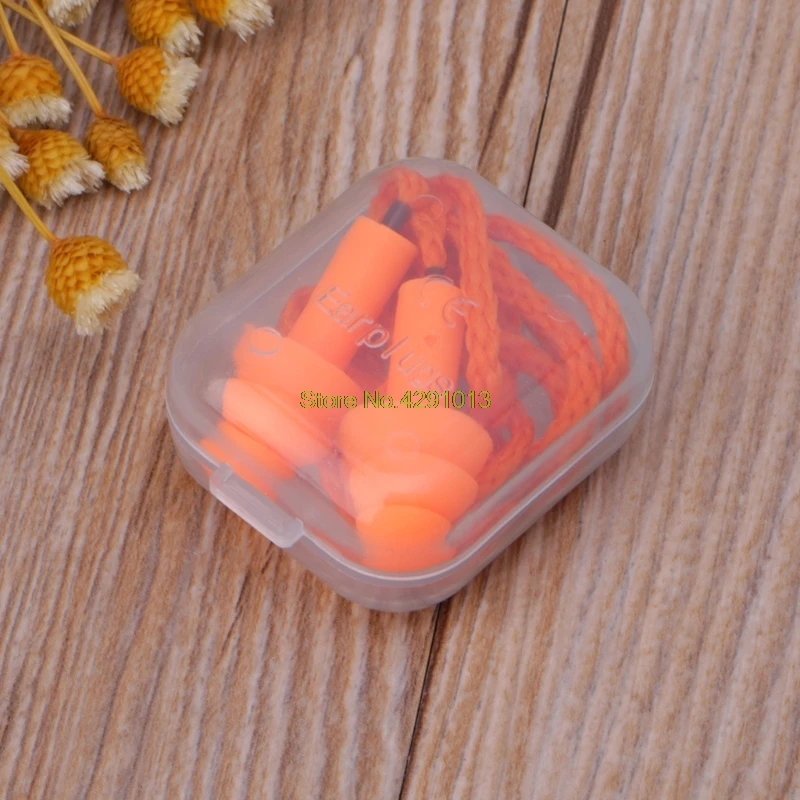 

Soft Silicone Wired Ear Plugs Noise Reduction Caps Earmuffs Hearing Protection Drop Shipping Support