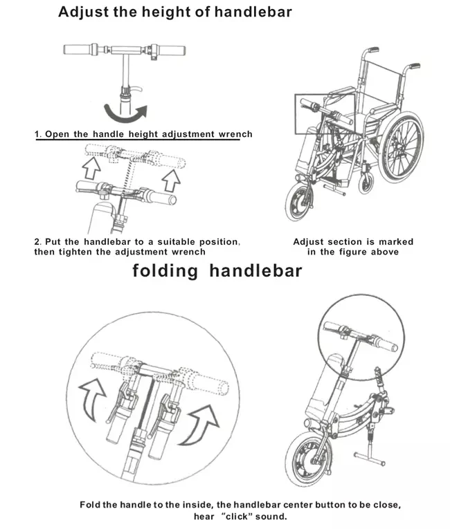 Flash Deal Free shipping  36V 250W lightweight  electric  wheelchairs conversion kit  electric handcycle 3