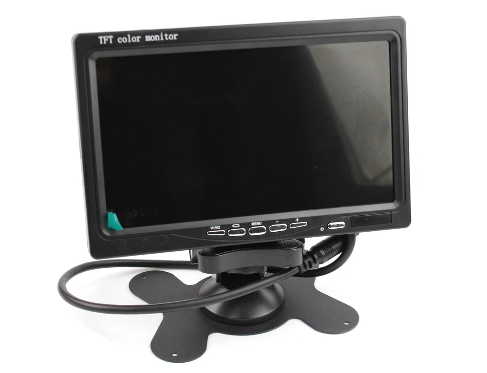 Uvusee 7 дюймов 1024x600 TFT цветной lcd AV автомобильный монитор заднего вида с HDMI VGA AV входом CCTV монитор безопасности+ пульт дистанционного управления