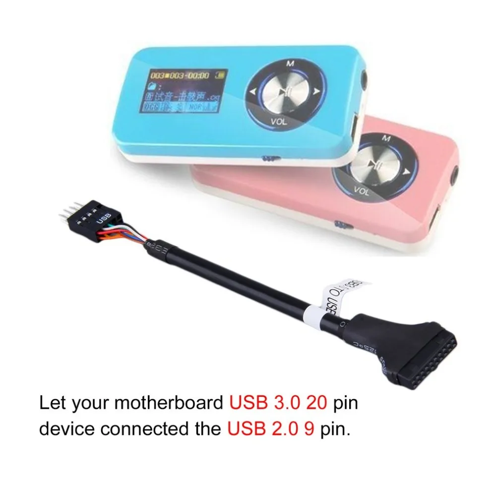Портативная материнская плата USB 3 0 20 Pin Female to 2 9 Материнская Мужской