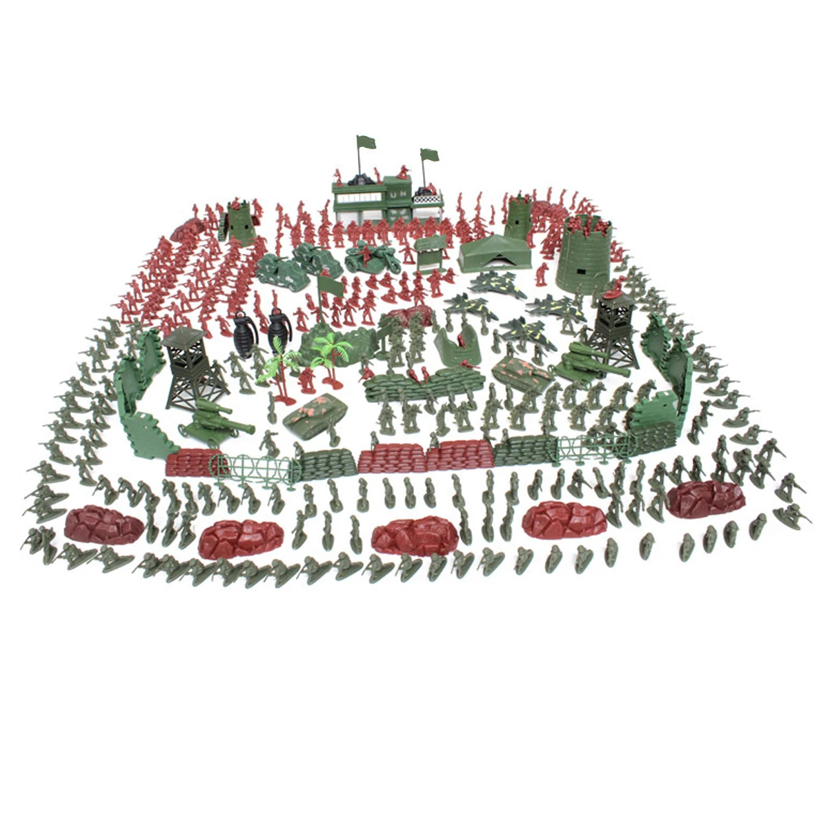 Kaufen 500 teile satz Military Spielzeug Kit Armee Männer 4cm Figuren Zubehör Spielset Spielzeug Decor Geschenk Für Kinder Jungen