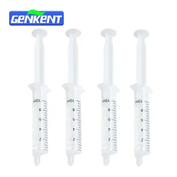 

GENKENT 4 x 10ml Teeth Whitening Gels Bleaching Tooth Whitening Whitener Care Oral Hygiene With Carbamide Peroxide 35% Syringes
