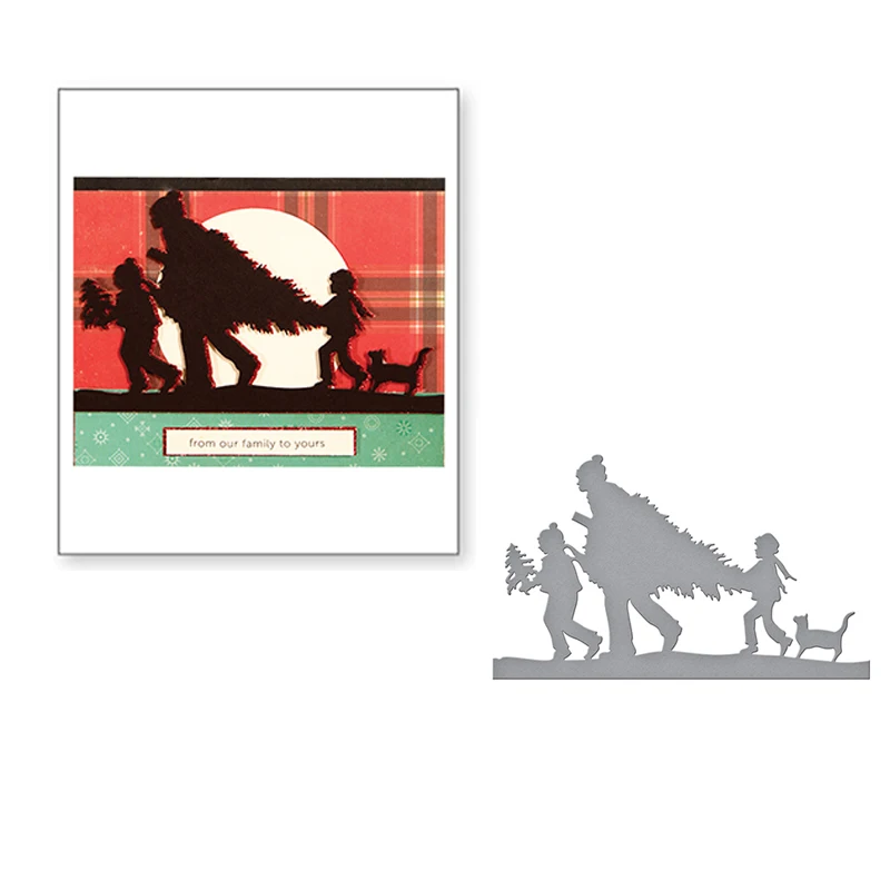 

Swovo Christmas tree Metal Cutting Dies New 2018 Stencils For DIY Scrapbooking DIY Paper Cards Craft Making Craft Decoration