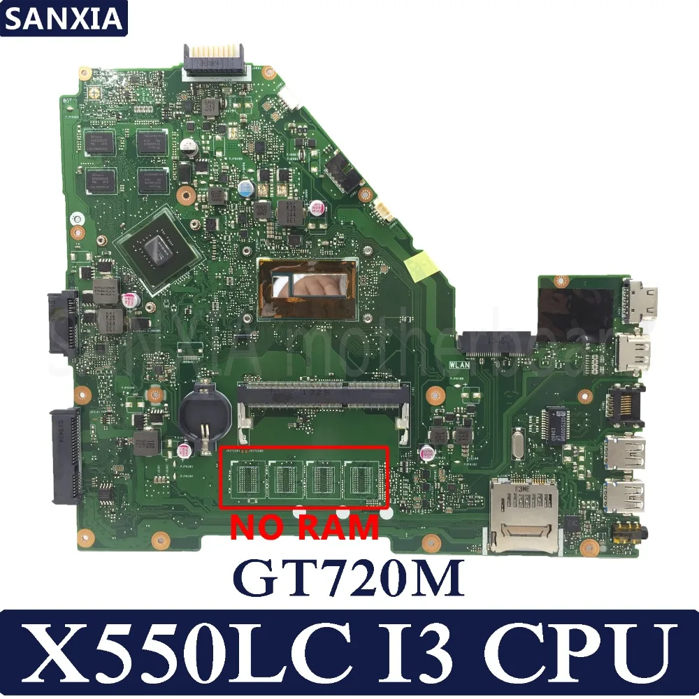KEFU X550LC Laptop motherboard for ASUS X550LC X550LD X550LN Test original mainboard NO RAM I3 CPU