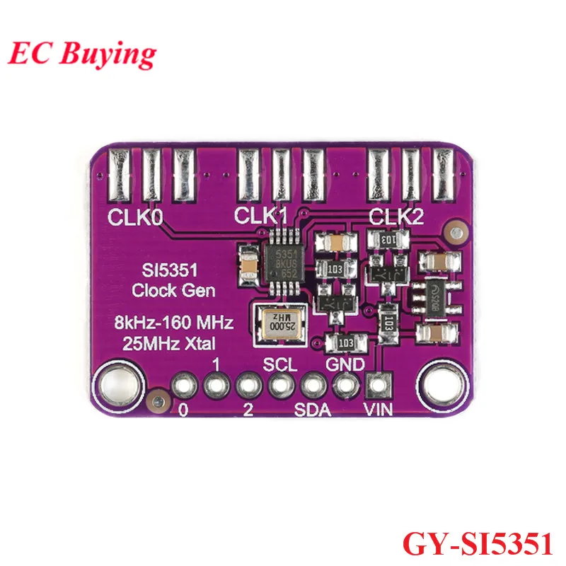 

SI5351 Clock Generator Module GY-SI5351 Clock Signal Generator Module High Frequency Signal Square Wave Frequency 8KHz-160MHz
