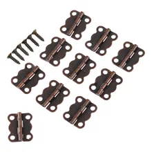 30Pcs Antique Brass Golden Butterfly Cabinet Hinges Jewelry Chest Gift Wooden Wine Box Dollhouse Door Hinge with screw 16*13mm free brass screw 10pc lot beatiful wire drawing surface 3 5 inch 90mm length solid fresh brass hinge antique brass door hinge