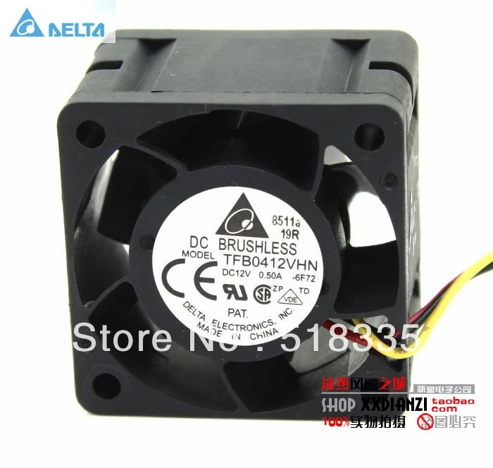 Для delta TFB0412VHN 4 см 40 мм 4028 40*40*28 12 В 0.5A ветроемкость двойной шариковый подшипник