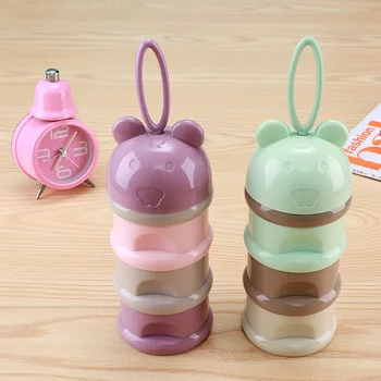 

3 layer Portable Baby Milk Powder Box Container Infant Kids Child Snacks Candy Box Babies Food Storage Feeding Box Storage Box