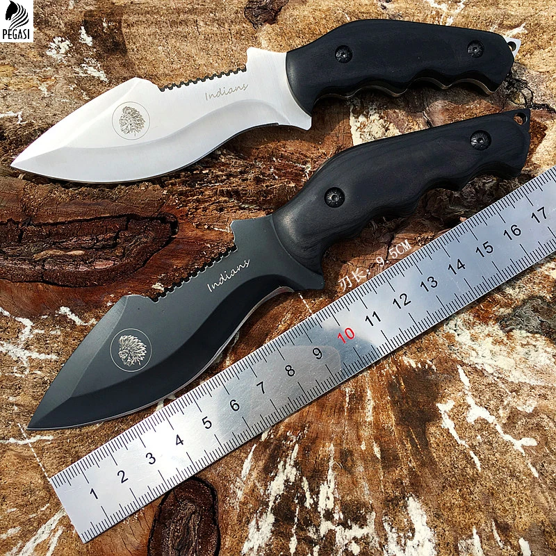 

Outdoor survival D2 knife outdoor tool, high hardness ebony 60HRC small straight knife, is the most commonly used tool for self-